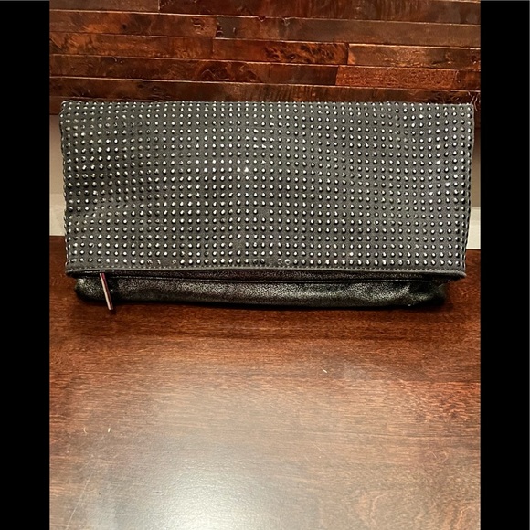 BCBGeneration Black/Silver Clutch - Picture 1 of 5